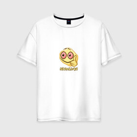 Женская футболка хлопок Oversize с принтом Нормально (мем) в Курске, 100% хлопок | свободный крой, круглый ворот, спущенный рукав, длина до линии бедер
 | 
