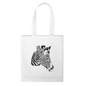 Сумка 3D повседневная с принтом Zebra в Курске, 100% полиэстер | Плотность: 200 г/м2; Размер: 34×35 см; Высота лямок: 30 см | africa | black | savanna | stripe | white | zebra | африка | белый | зебра | полоска | саванна | черный