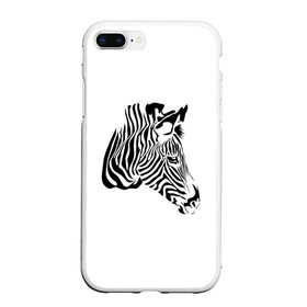 Чехол для iPhone 7Plus/8 Plus матовый с принтом Zebra в Курске, Силикон | Область печати: задняя сторона чехла, без боковых панелей | Тематика изображения на принте: africa | black | savanna | stripe | white | zebra | африка | белый | зебра | полоска | саванна | черный