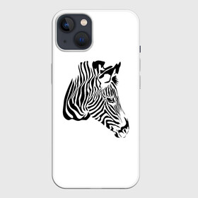 Чехол для iPhone 13 с принтом Zebra в Курске,  |  | africa | black | savanna | stripe | white | zebra | африка | белый | зебра | полоска | саванна | черный