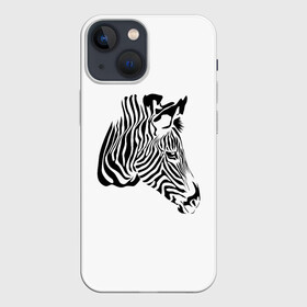 Чехол для iPhone 13 mini с принтом Zebra в Курске,  |  | Тематика изображения на принте: africa | black | savanna | stripe | white | zebra | африка | белый | зебра | полоска | саванна | черный