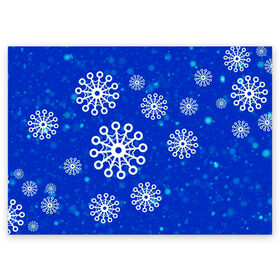 Поздравительная открытка с принтом Снежинки в Курске, 100% бумага | плотность бумаги 280 г/м2, матовая, на обратной стороне линовка и место для марки
 | новогодние снежинки | снег | снежинка | снежинки | январьские снежинки
