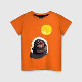 Детская футболка хлопок с принтом Зубастик в Курске, 100% хлопок | круглый вырез горловины, полуприлегающий силуэт, длина до линии бедер | 