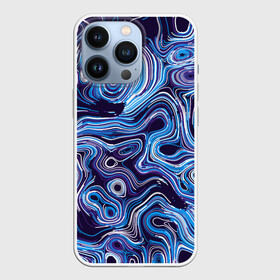 Чехол для iPhone 13 Pro с принтом Синие линии в Курске,  |  | abstract | flow | lines | paint | space | абстракция | движение | космос | краска | линии | пятна | синий | течение | фиолетовый