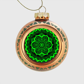 Стеклянный ёлочный шар с принтом Mandala  в Курске, Стекло | Диаметр: 80 мм | abstraction | light green | mandala | pattern | shape | tangled | texture | абстракция | запутанный | салатовый | текстура | узор | формы