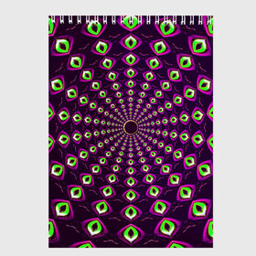 Скетчбук с принтом Fractal-$$$ в Курске, 100% бумага
 | 48 листов, плотность листов — 100 г/м2, плотность картонной обложки — 250 г/м2. Листы скреплены сверху удобной пружинной спиралью | abstraction | fractal | light green | mandala | pattern | pink | shape | symmetry | texture | абстракция | розовый | салатовый | симметрия | текстура | узор | формы | фрактал
