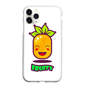 Чехол для iPhone 11 Pro Max матовый с принтом Fruity в Курске, Силикон |  | Тематика изображения на принте: fruit | ананас | вкусно | сладость | фрукты