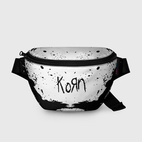 Поясная сумка 3D с принтом korn в Курске, 100% полиэстер | плотная ткань, ремень с регулируемой длиной, внутри несколько карманов для мелочей, основное отделение и карман с обратной стороны сумки застегиваются на молнию | acoustic | blind | coming undone | download | falling away from me | freak on a leash | korn | lyrics | music | narcissistic cannibal | official | official video | twisted transistor | vevo | word up | группа слипнот | коян | рок