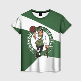 Женская футболка 3D с принтом Бостон Селтикс в Курске, 100% полиэфир ( синтетическое хлопкоподобное полотно) | прямой крой, круглый вырез горловины, длина до линии бедер | boston | boston celtics | celtics | nba | баскетбол | бостон | бостон селтикс | нба | селтикс