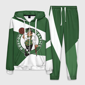 Мужской костюм 3D с принтом Бостон Селтикс в Курске, 100% полиэстер | Манжеты и пояс оформлены тканевой резинкой, двухслойный капюшон со шнурком для регулировки, карманы спереди | boston | boston celtics | celtics | nba | баскетбол | бостон | бостон селтикс | нба | селтикс