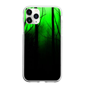 Чехол для iPhone 11 Pro Max матовый с принтом G-loomy в Курске, Силикон |  | Тематика изображения на принте: fog | forest | gloomy | green fog | night | radiation | trees | деревья | зеленый туман | лес | мрачный | ночь | радиация | туман