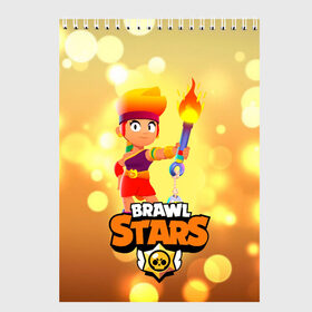 Скетчбук с принтом Amber - Brawl Stars в Курске, 100% бумага
 | 48 листов, плотность листов — 100 г/м2, плотность картонной обложки — 250 г/м2. Листы скреплены сверху удобной пружинной спиралью | amber | brawlstars | fire | legendary | starr park | supercell | амбер | бравл | бравлер | бравлпасс | бравлстарс | бравлстарсигра | бравлы | звездный парк | лега | новый перс | огонь | перс бравл | старр парк | суперселл