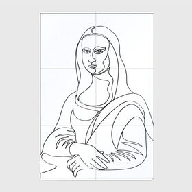Магнитный плакат 2Х3 с принтом Мона Лиза. Силуэт в Курске, Полимерный материал с магнитным слоем | 6 деталей размером 9*9 см | возрождение | джоконда | ласика | леонардо да винчи | мона лиза | портрет | ренессанс | художник