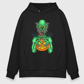 Мужское худи Oversize хлопок с принтом Halloween zombie в Курске, френч-терри — 70% хлопок, 30% полиэстер. Мягкий теплый начес внутри —100% хлопок | боковые карманы, эластичные манжеты и нижняя кромка, капюшон на магнитной кнопке | blood | diablo | haloween | horror | дьявол | зомби | кости | кровь | мозги | мясо | страшилка | ужасы | хеллоуин | хелоуин