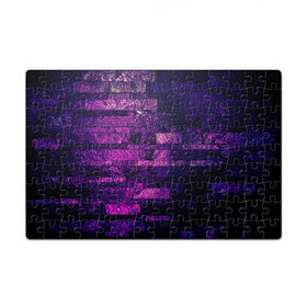 Пазл магнитный 126 элементов с принтом Purple-Wall в Курске, полимерный материал с магнитным слоем | 126 деталей, размер изделия —  180*270 мм | Тематика изображения на принте: abstraction | bricks | dark | pink | purple | ribbed | texture | tiles | wall | абстракция | кирпичи | плитка | ребристый | розовый | стена | текстура | темный | фиолетовый