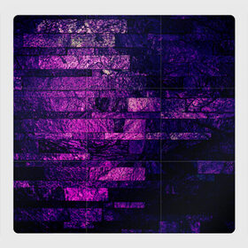 Магнитный плакат 3Х3 с принтом Purple-Wall в Курске, Полимерный материал с магнитным слоем | 9 деталей размером 9*9 см | Тематика изображения на принте: abstraction | bricks | dark | pink | purple | ribbed | texture | tiles | wall | абстракция | кирпичи | плитка | ребристый | розовый | стена | текстура | темный | фиолетовый