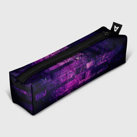 Пенал 3D с принтом Purple-Wall в Курске, 100% полиэстер | плотная ткань, застежка на молнии | abstraction | bricks | dark | pink | purple | ribbed | texture | tiles | wall | абстракция | кирпичи | плитка | ребристый | розовый | стена | текстура | темный | фиолетовый
