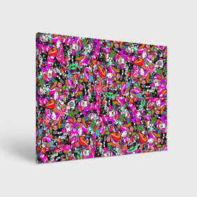 Холст прямоугольный с принтом $-tickers в Курске, 100% ПВХ |  | abstraction | background | colorful | jdm | sticker | stickers | style | texture | абстракция | наклейки | разноцветный | стикер | стиль | текстура | фон