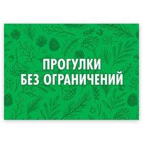 Поздравительная открытка с принтом Прогулки без ограничений в Курске, 100% бумага | плотность бумаги 280 г/м2, матовая, на обратной стороне линовка и место для марки
 | 