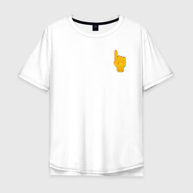 Мужская футболка хлопок Oversize с принтом Ауф в Курске, 100% хлопок | свободный крой, круглый ворот, “спинка” длиннее передней части | 