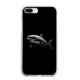 Чехол для iPhone 7Plus/8 Plus матовый с принтом Акула в Курске, Силикон | Область печати: задняя сторона чехла, без боковых панелей | акула | акулы | морские животные | рыбы | хищники