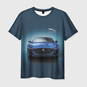 Мужская футболка 3D с принтом Jaguar в Курске, 100% полиэфир | прямой крой, круглый вырез горловины, длина до линии бедер | car | jaguar | power | predator | автомобиль | мощь | хищник | ягуар