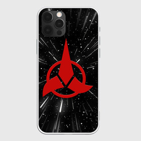 Чехол для iPhone 12 Pro с принтом Klingons Logo (Z) в Курске, силикон | область печати: задняя сторона чехла, без боковых панелей | Тематика изображения на принте: klingon | klingons | klinzhai | star trek | startrek | азетбур | варак | гаурон | горкон | звездный путь | инопланетная цивилизация | кейлесс незабываемый | клингон | клинжай | кронос | марток | молор | рекло | сомпек