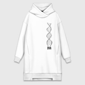 Платье-худи хлопок с принтом My DNA | Deoxyribonucleic acid (Z) в Курске,  |  | Тематика изображения на принте: bicycle | bicyclist | bike | biker | bmx | cycle | dna | rider | байкер | биология | бмх | велик | вело | велогонщик | велолюбовь | велосепедист | велосипед | велоспорт | велоцепь | гонщик | дезоксирибонуклеиновая кислота