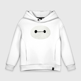 Детское худи Oversize хлопок с принтом Baymax в Курске, френч-терри — 70% хлопок, 30% полиэстер. Мягкий теплый начес внутри —100% хлопок | боковые карманы, эластичные манжеты и нижняя кромка, капюшон на магнитной кнопке | Тематика изображения на принте: baymax | big hero 6 | disney | vdkimel | бэймакс | город героев 6 | дисней