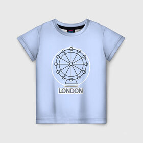 Детская футболка 3D с принтом Лондон London Eye в Курске, 100% гипоаллергенный полиэфир | прямой крой, круглый вырез горловины, длина до линии бедер, чуть спущенное плечо, ткань немного тянется | blue circle | england | english | europe | eye | gb | icon | london | travel | uk | vacation | англия | аттракцион | великобритания | европа | иконка | колесо обозрения | лондон | лондонский глаз | надпись | отпуск | поездка | путешествие |