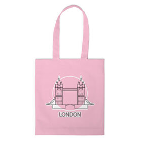 Сумка 3D повседневная с принтом Лондон London Tower bridge в Курске, 100% полиэстер | Плотность: 200 г/м2; Размер: 34×35 см; Высота лямок: 30 см | bridge | england | english | gb | london | tower | uk | английский | англия | башни | великобритания | закат | иконка | лайнарт | лондон | мост | надпись | розовый круг | слово | тауэрский | юк