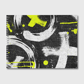 Альбом для рисования с принтом Grunge Texture в Курске, 100% бумага
 | матовая бумага, плотность 200 мг. | Тематика изображения на принте: art | background | cross | grunge | paint | strokes | texture | арт | гранж | краска | крест | мазки | текстура | фон