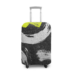 Чехол для чемодана 3D с принтом Grunge Texture в Курске, 86% полиэфир, 14% спандекс | двустороннее нанесение принта, прорези для ручек и колес | art | background | cross | grunge | paint | strokes | texture | арт | гранж | краска | крест | мазки | текстура | фон