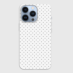 Чехол для iPhone 13 Pro с принтом Сердечки черные на белом в Курске,  |  | heart pattern | hearts | polka dot hearts | сердечки | сердечки в стиле горошек | сердечки горошек | сердечки узорчик | сердце | сердце узор | узор горошек