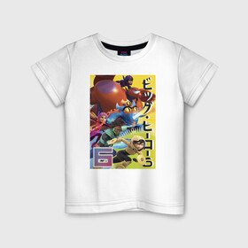 Детская футболка хлопок с принтом Big Hero 6 в Курске, 100% хлопок | круглый вырез горловины, полуприлегающий силуэт, длина до линии бедер | big hero 6 | disney | vdkimel | город героев 6 | дисней