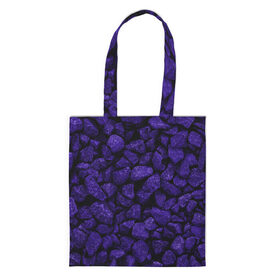 Сумка 3D повседневная с принтом Purple-$tone$ в Курске, 100% полиэстер | Плотность: 200 г/м2; Размер: 34×35 см; Высота лямок: 30 см | abstraction | forms | gravel | pebbles | purple | stones | texture | абстракция | галька | гравий | камни | текстура | фиолетовый | формы