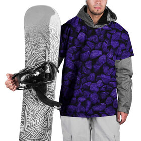 Накидка на куртку 3D с принтом Purple-$tone$ в Курске, 100% полиэстер |  | abstraction | forms | gravel | pebbles | purple | stones | texture | абстракция | галька | гравий | камни | текстура | фиолетовый | формы