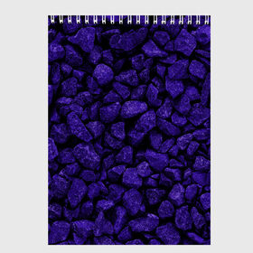 Скетчбук с принтом Purple-$tone$ в Курске, 100% бумага
 | 48 листов, плотность листов — 100 г/м2, плотность картонной обложки — 250 г/м2. Листы скреплены сверху удобной пружинной спиралью | abstraction | forms | gravel | pebbles | purple | stones | texture | абстракция | галька | гравий | камни | текстура | фиолетовый | формы
