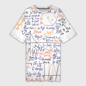 Платье-футболка 3D с принтом мама, я физик в Курске,  |  | прикольный | принт | учитель | физика | формулы