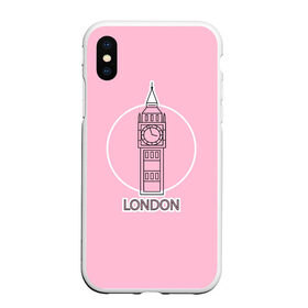 Чехол для iPhone XS Max матовый с принтом Биг Бен, Лондон, London в Курске, Силикон | Область печати: задняя сторона чехла, без боковых панелей | big ben | clock | england | europe | london | pink | travel | англия | башня | башня елизаветы | биг бен | великобритания | европа | иконка | круг | лондон | надпись | путешествия | розовый | символ | часы