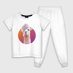 Детская пижама хлопок с принтом Лама_2 в Курске, 100% хлопок |  брюки и футболка прямого кроя, без карманов, на брюках мягкая резинка на поясе и по низу штанин
 | alpaca | lama | альпака | арт | животные | картинка | лама | милое животное | рисунок