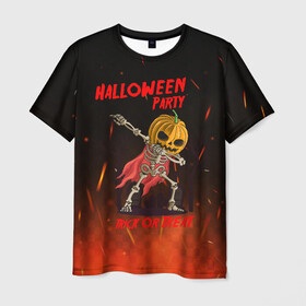 Мужская футболка 3D с принтом Halloween Party в Курске, 100% полиэфир | прямой крой, круглый вырез горловины, длина до линии бедер | blood | diablo | haloween | horror | дьявол | зомби | кости | кровь | мозги | мясо | страшилка | ужасы | хеллоуин | хелоуин