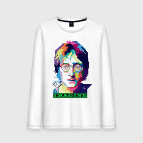 Мужской лонгслив хлопок с принтом John Lennon Imagine в Курске, 100% хлопок |  | Тематика изображения на принте: beatles | imagine | john | lennon | the beatles | битлз | битлы | группа | джон | купить | леннон | леннона | очки | рок н ролл | с группы | хиппи