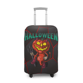 Чехол для чемодана 3D с принтом Halloween в Курске, 86% полиэфир, 14% спандекс | двустороннее нанесение принта, прорези для ручек и колес | blood | diablo | haloween | horror | дьявол | зомби | кости | кровь | мозги | мясо | страшилка | ужасы | хеллоуин | хелоуин