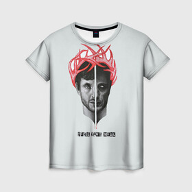 Женская футболка 3D с принтом Hannibal в Курске, 100% полиэфир ( синтетическое хлопкоподобное полотно) | прямой крой, круглый вырез горловины, длина до линии бедер | hannibal | ганибал | ганнибал | лектер | лектор | мадс миккельсен | сериал | сериалы | хью дэнси