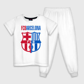 Детская пижама хлопок с принтом Barcelona FC в Курске, 100% хлопок |  брюки и футболка прямого кроя, без карманов, на брюках мягкая резинка на поясе и по низу штанин
 | Тематика изображения на принте: barca | barcelona | club | fc | leo messi | soccer | spanish | барса | барселона | испанский | клуб | лео месси | фк | футбол | футбольный
