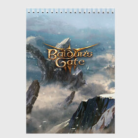 Скетчбук с принтом Baldurs Gate в Курске, 100% бумага
 | 48 листов, плотность листов — 100 г/м2, плотность картонной обложки — 250 г/м2. Листы скреплены сверху удобной пружинной спиралью | Тематика изображения на принте: baldurs gate | dungeons and dragons | game | games | role play | rpg | игра | игры | подземелья и драконы | ролевые игры | рпг