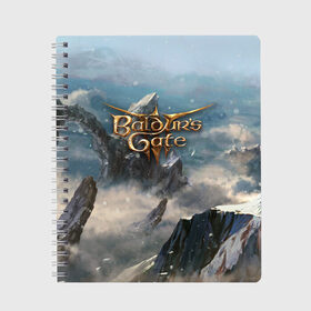 Тетрадь с принтом Baldurs Gate в Курске, 100% бумага | 48 листов, плотность листов — 60 г/м2, плотность картонной обложки — 250 г/м2. Листы скреплены сбоку удобной пружинной спиралью. Уголки страниц и обложки скругленные. Цвет линий — светло-серый
 | Тематика изображения на принте: baldurs gate | dungeons and dragons | game | games | role play | rpg | игра | игры | подземелья и драконы | ролевые игры | рпг