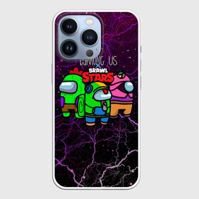 Чехол для iPhone 13 Pro с принтом Among Us x Brawl Stars в Курске,  |  | among us | among us space | among us игра | amongus | brawl | brawl stars | brawl stars x among us | game | impostors | leon | бравл | бравл старс | игра | космонавт | леон | одни из нас | спайк | среди нас | тара | эмонг ас