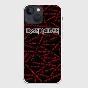 Чехол для iPhone 13 mini с принтом IRON MAIDEN SONGS (Z) в Курске,  |  | dave | iron maiden | murray | music | percy harris | rock | адриан смит | айрон мэйден | брюс дикинсон | дэйв мюррей | железная дева | музик | нико макбрэйн | рок | стив харрис | ужасы | хеви метал | яник герс